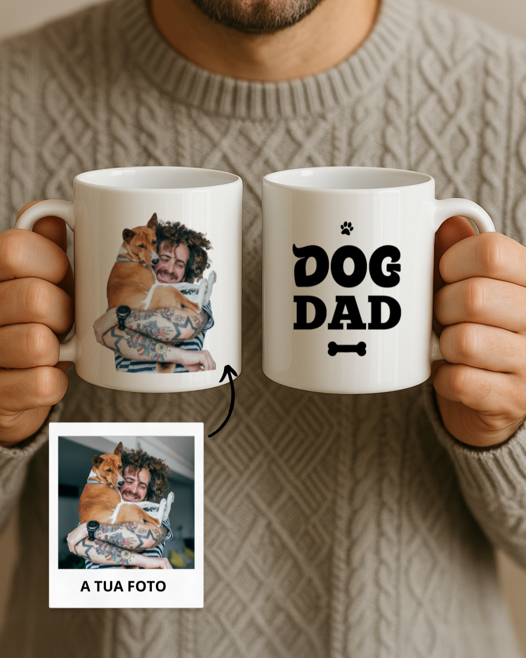 Caneca Dog/Cat MOM/DAD c/ Fotografia Personalizada