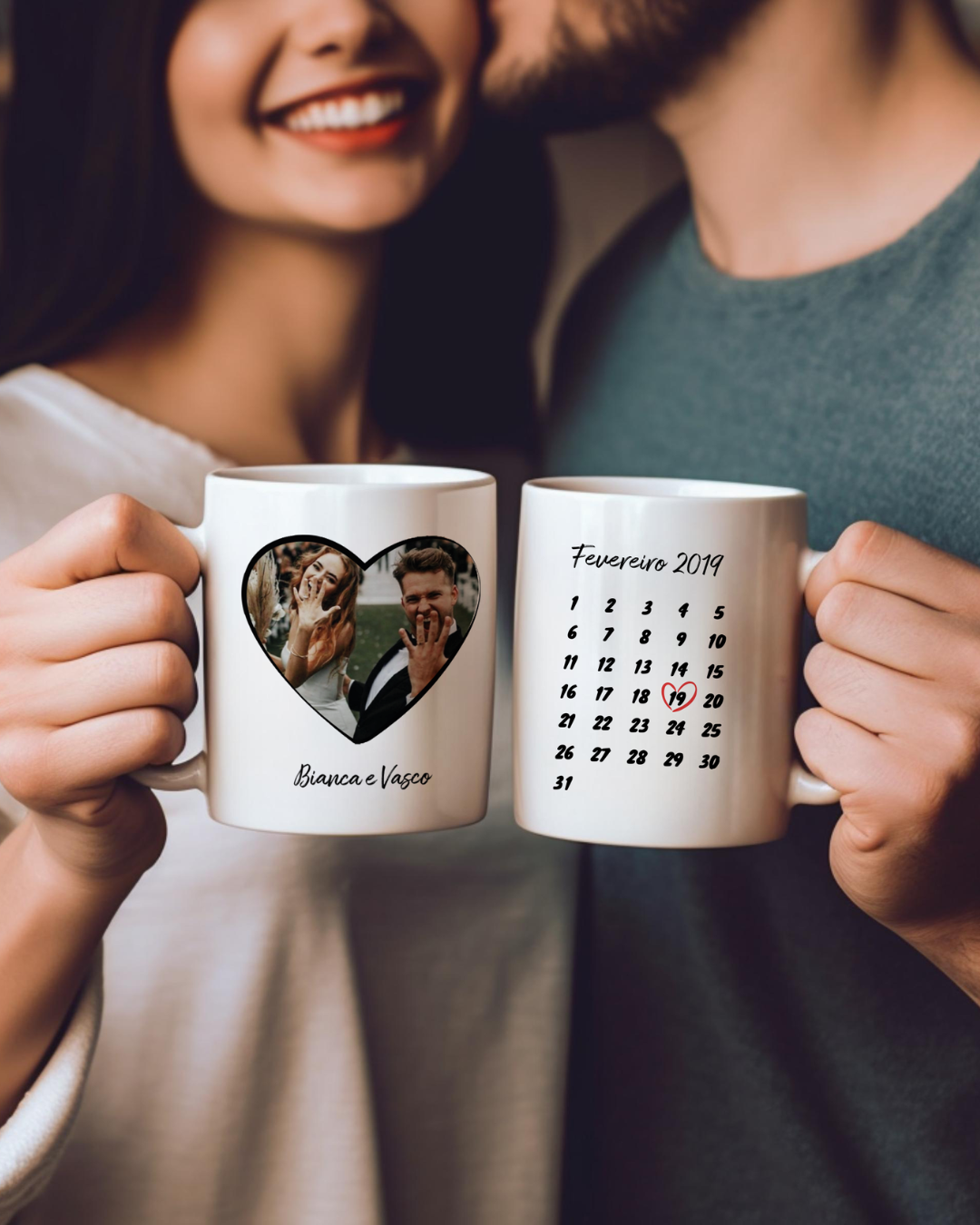 Caneca c/ Fotografia & Calendário Personalizado