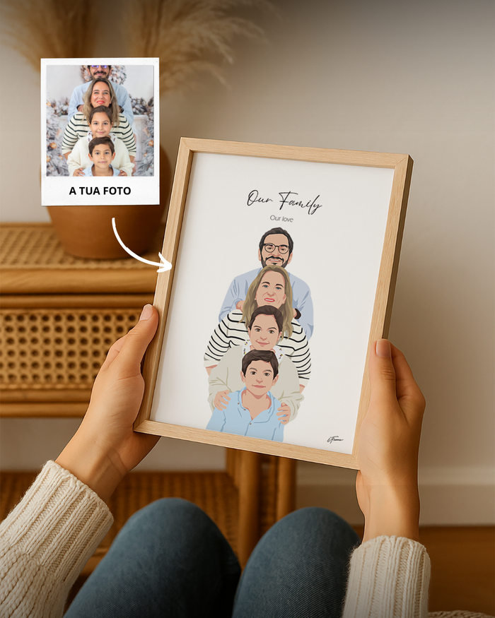 The whole family, in colour