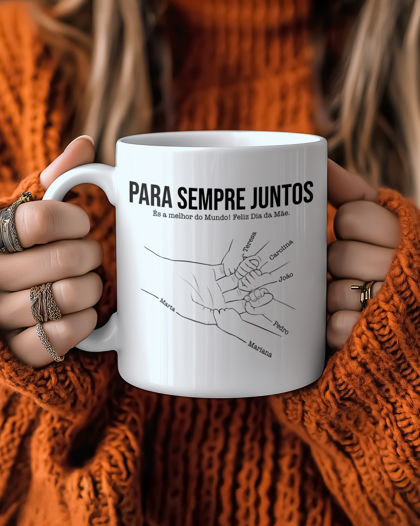 Taza Hold My Hand Personalizada
