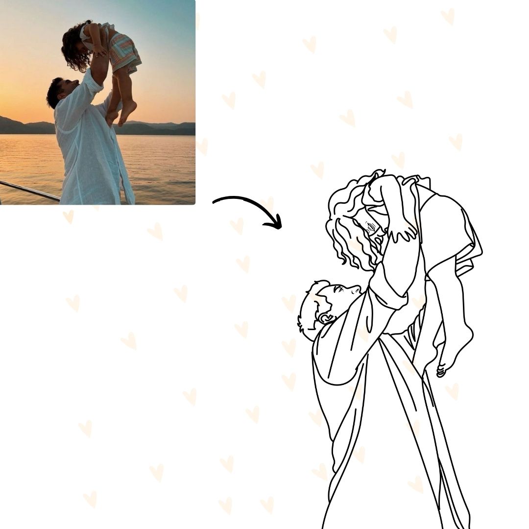 Digital Line Art Portrait