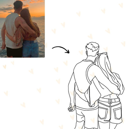 Digital Line Art Portrait