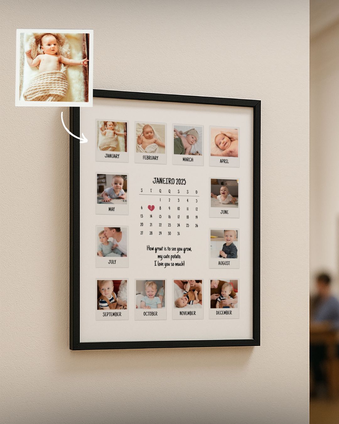 2.92. Cuadro Calendario c/ 10 Fotografías