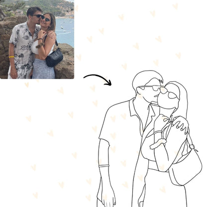 Digital Line Art Portrait