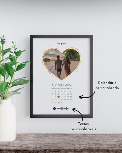 Cuadro Fotografía c/ Calendario Personalizado