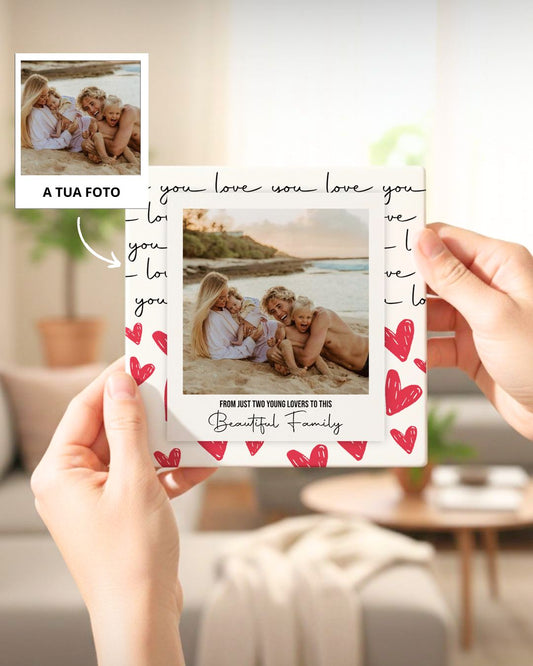 Azulejo c/ Polaroid & Dedicatória Personalizado