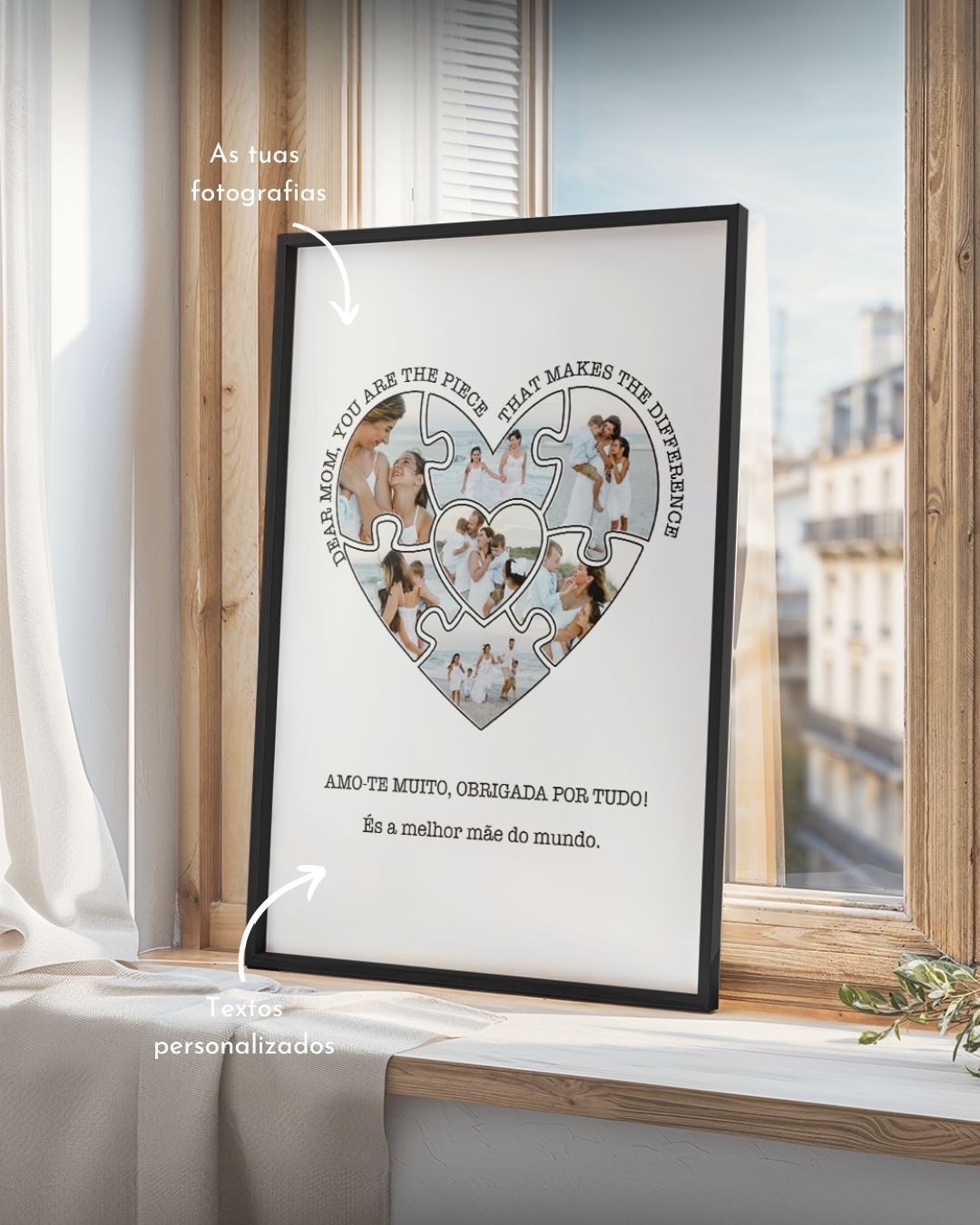 Cuadro "Love Puzzle" con 7 Fotografías - Día de la Madre