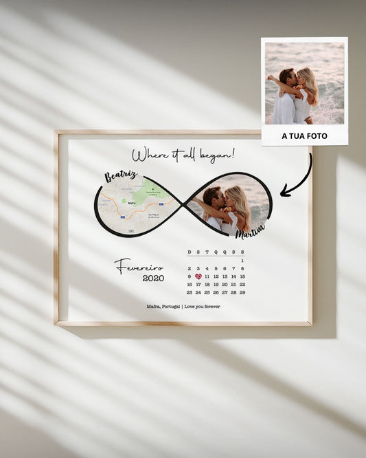 Cuadro Infinito c/ Mapa & Fotografía & Calendario