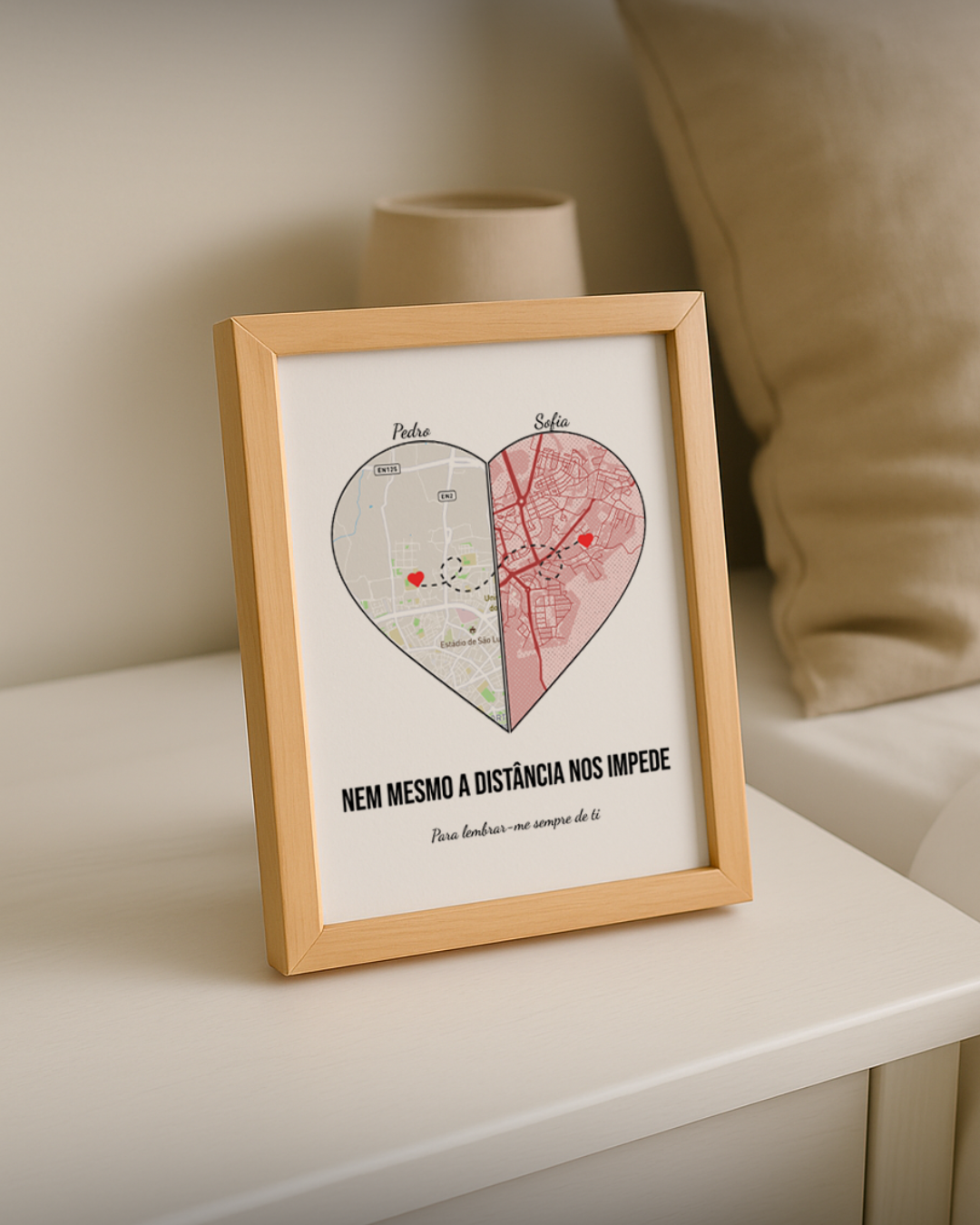 Custom Frame "Hearts at a Distance" - Map