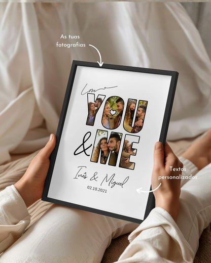 Cuadro "You & Me" con 5 Fotografías