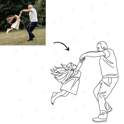 Digital Line Art Portrait