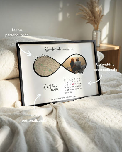 Cuadro Infinito c/ Mapa & Fotografía & Calendario