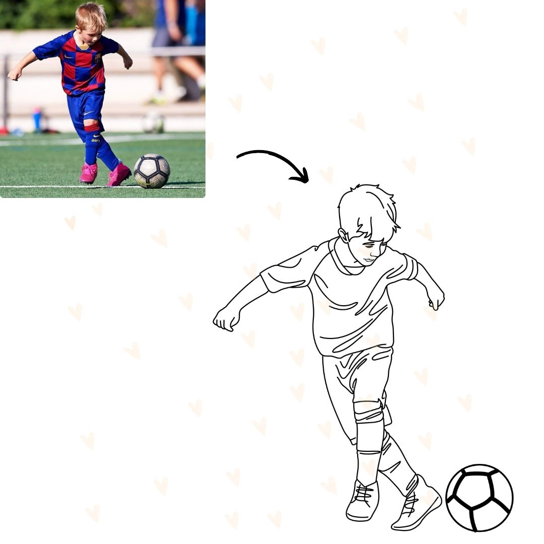 Digital Line Art Portrait