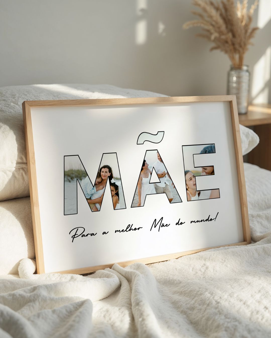 Custom Frame "MÃE" w/ 3 Photos