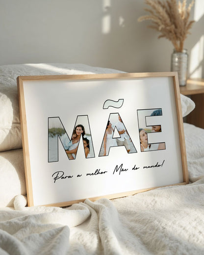 Custom Frame "MÃE" w/ 3 Photos