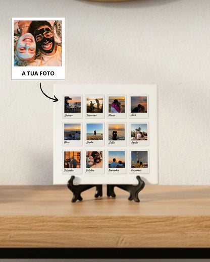 Azulejo 12 Meses c/ 12 Fotografías Personalizado