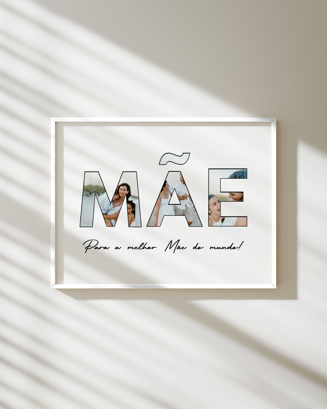 Custom Frame "MÃE" w/ 3 Photos