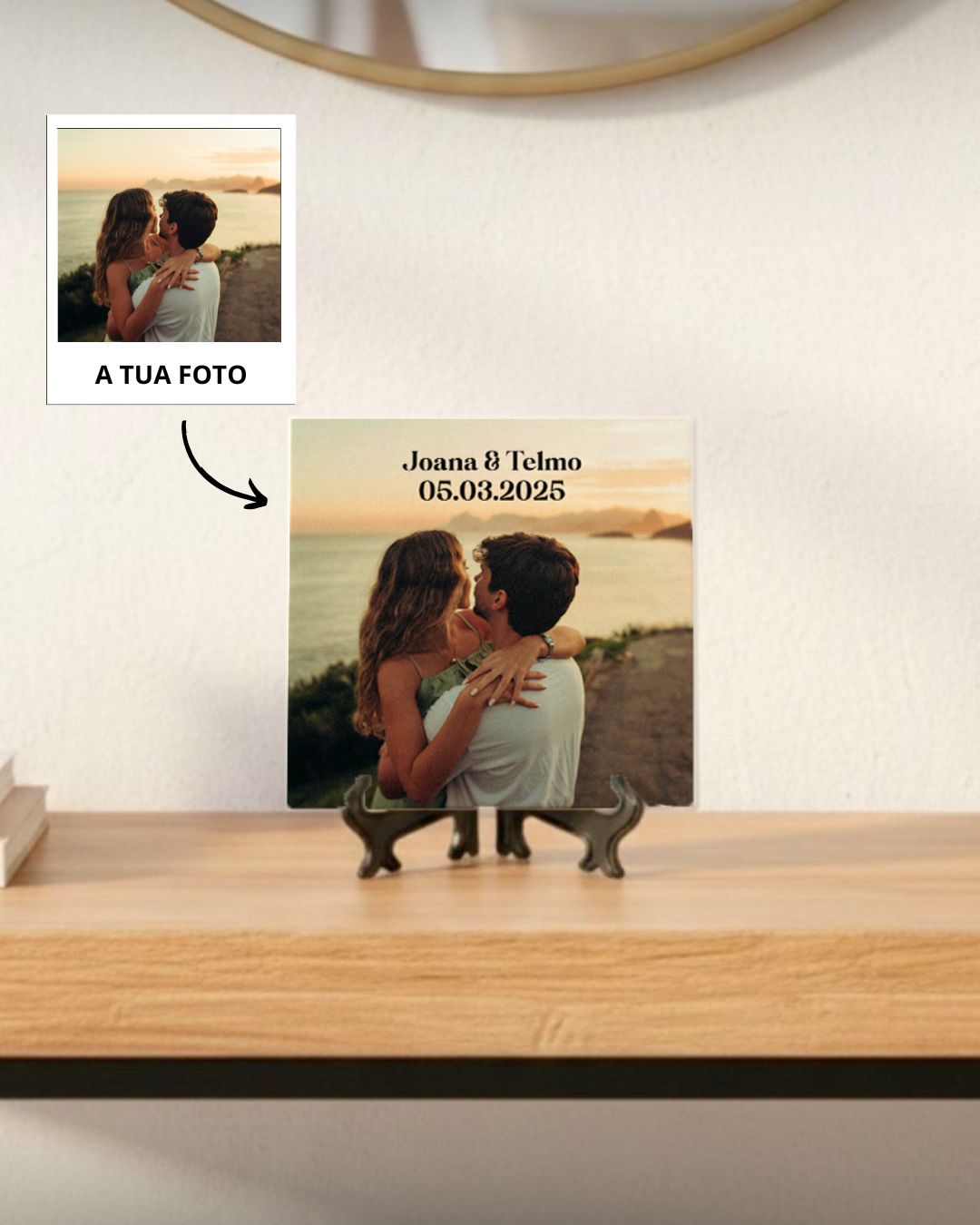 Azulejo c/ Foto & Texto Personalizado