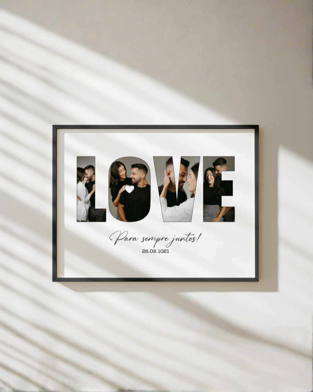 Custom "LOVE" Frame with 4 Photos - Horizontal