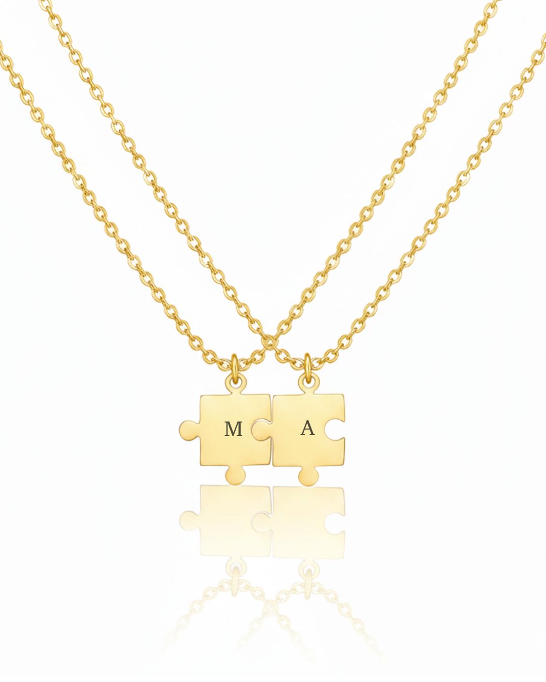 Colar Puzzle & Inicial Personalizado