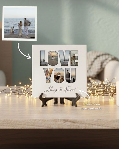 Azulejo "Love You" c/ 7 Fotografias
