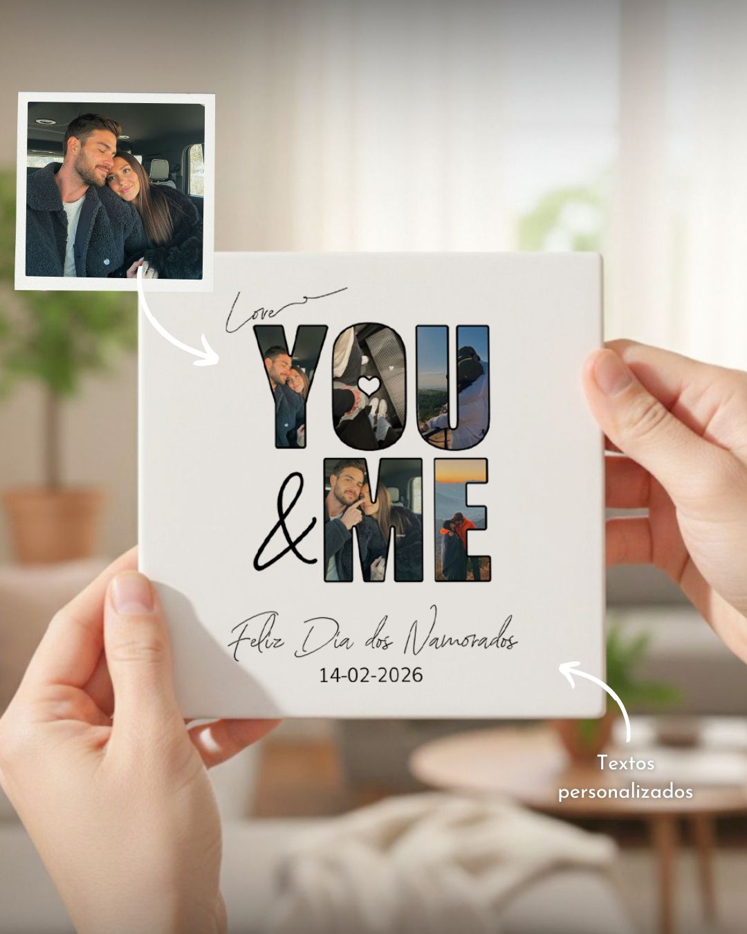 Azulejo "You & Me" c/ 5 Fotografias