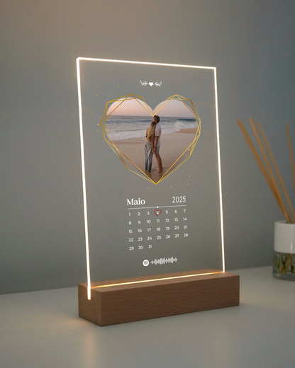 Placa c/ Fotografia Calendário Personalizado