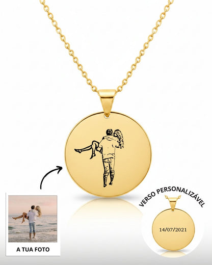 Colar c/ Foto Gravada Personalizado