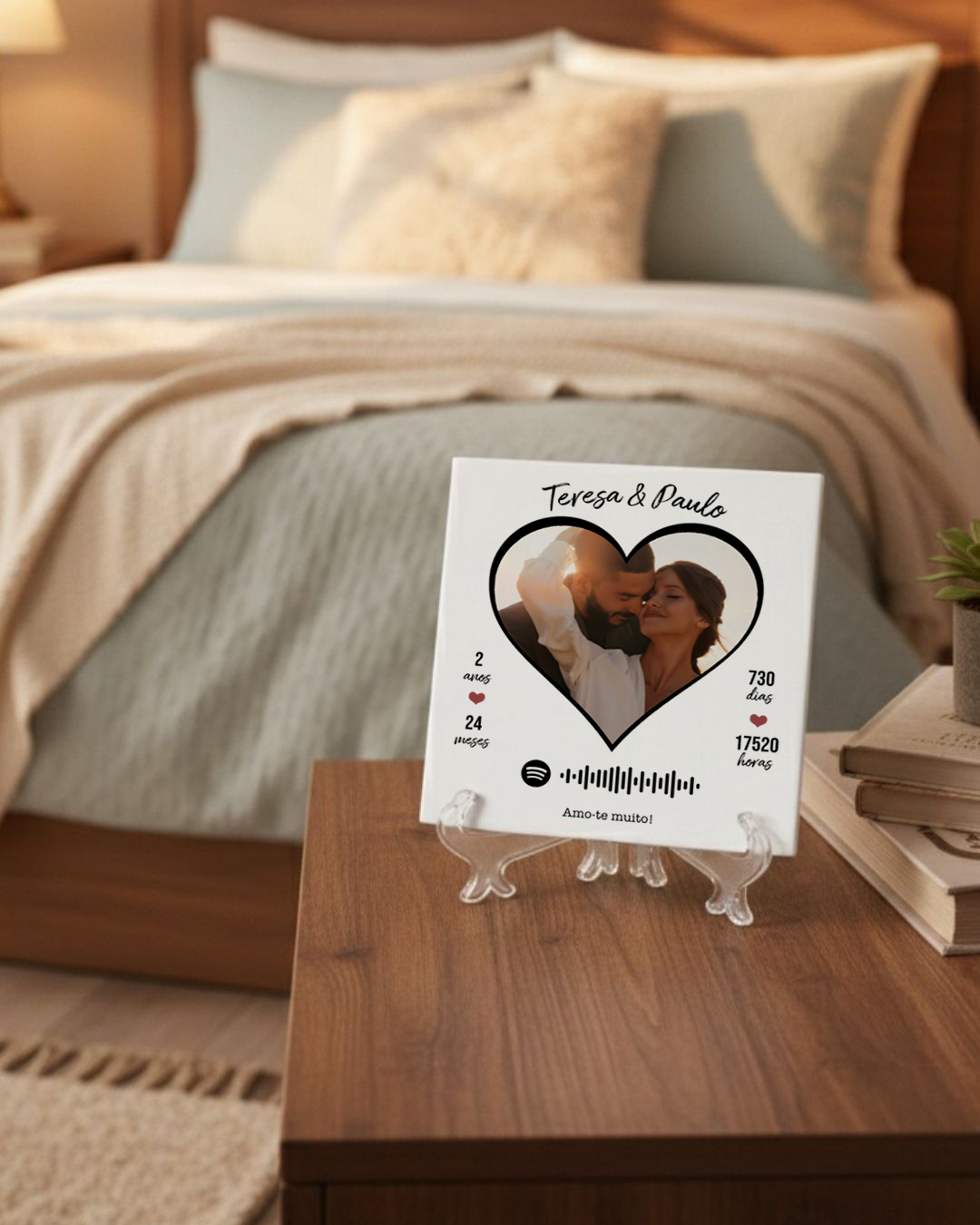 Azulejo Aniversário c/ Foto & Código QR Spotify