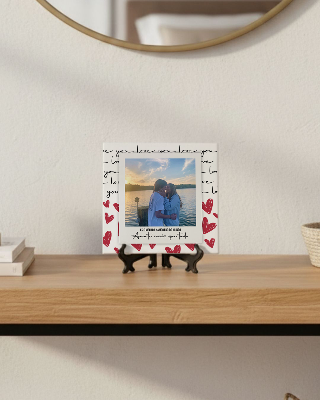 Azulejo c/ Polaroid & Dedicatória Personalizado