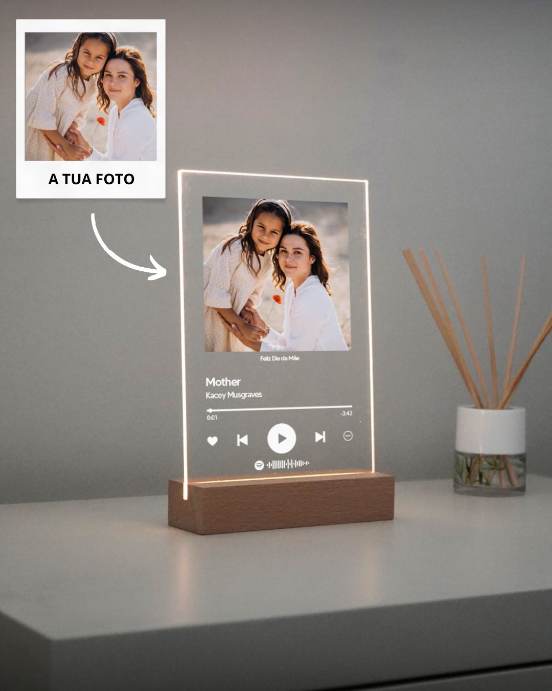 Lámpara Spotify Personalizable (Foto y Música)