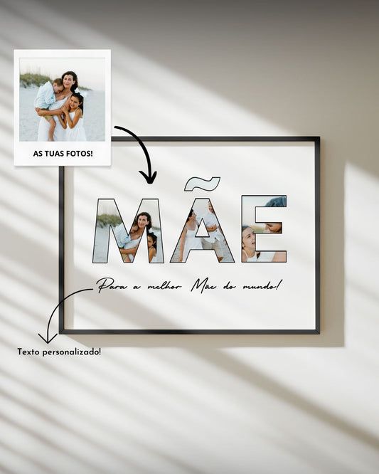 Cuadro "MADRE" c/ 3 Fotografías - Día de la Madre