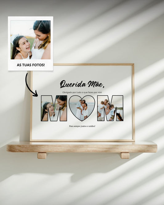 Cuadro "M-❤️-M" c/ 3 Fotografías - Día de la Madre