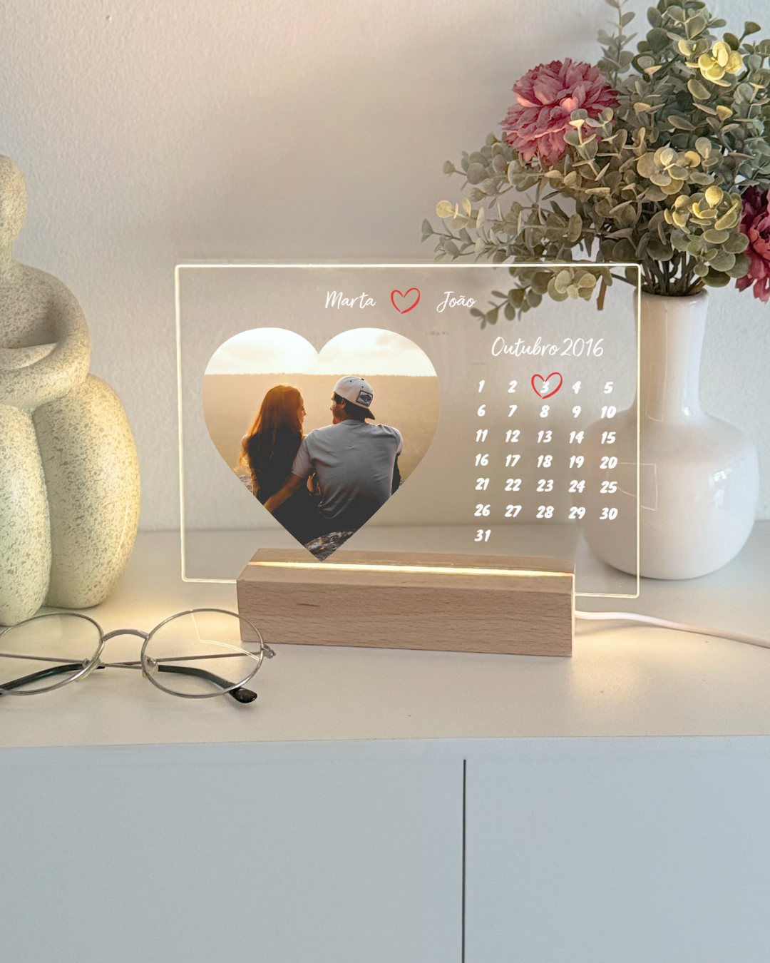 Lámpara Día Especial en el Calendario - Personalizado