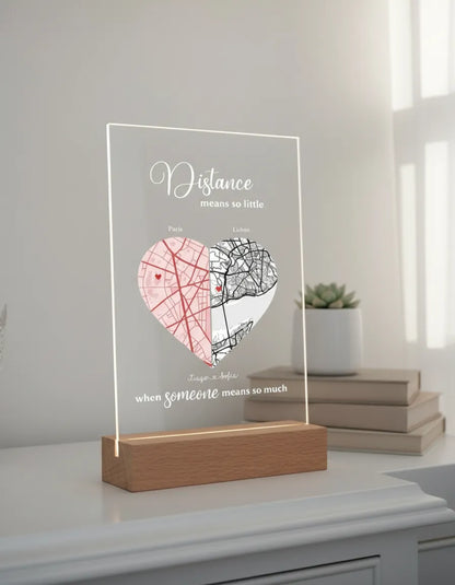 Lámpara "Distance Means So Little" con Mapas Personalizados