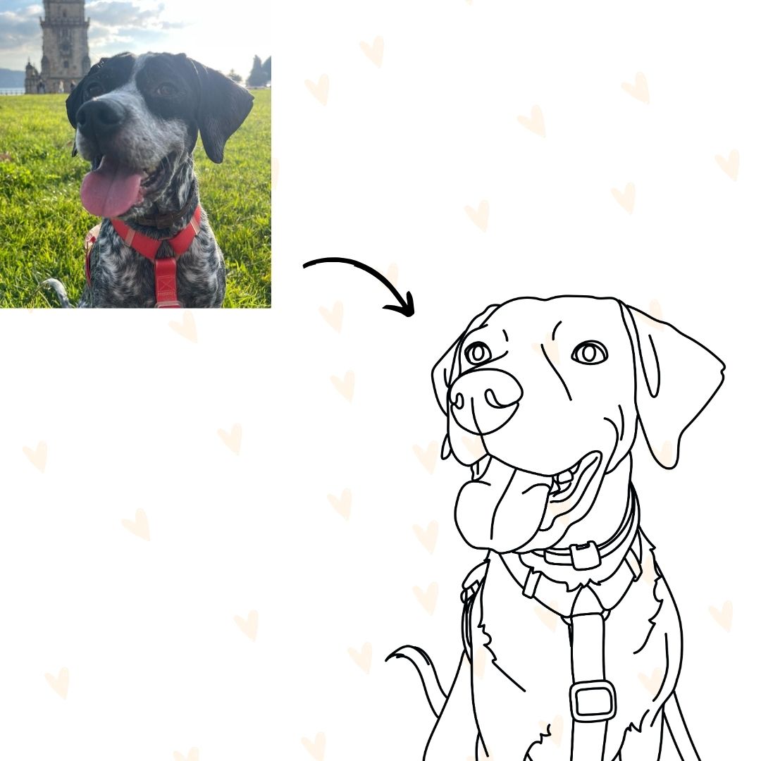 Digital Line Art Portrait