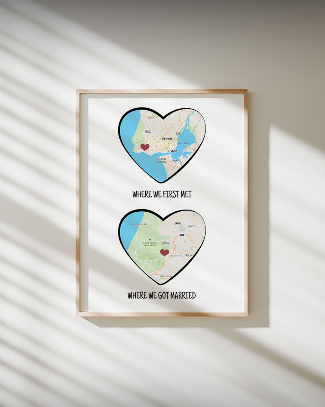 Cuadro c/ 2 Mapas Especiales Personalizado