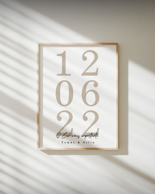 Cuadro Fecha Especial - Personalizable