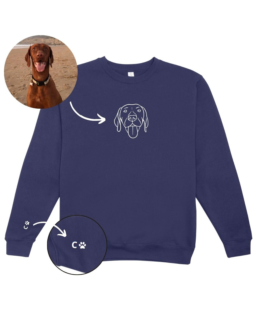 Custom Hard-Drawn Portrait Sweatshirt