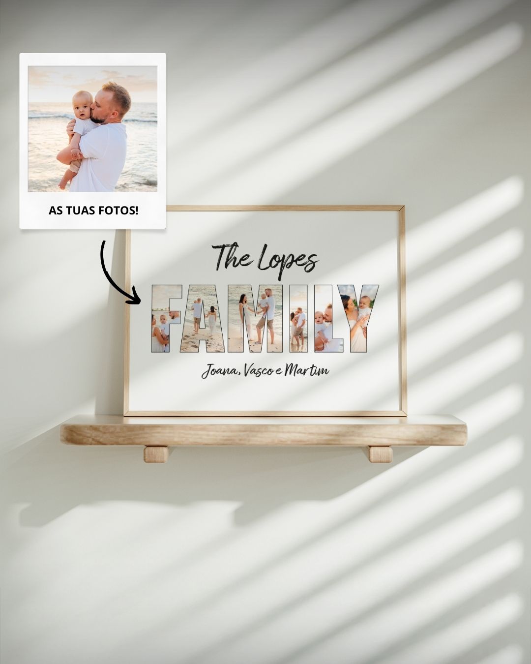 Quadro "Family" c/ 6 Fotografias