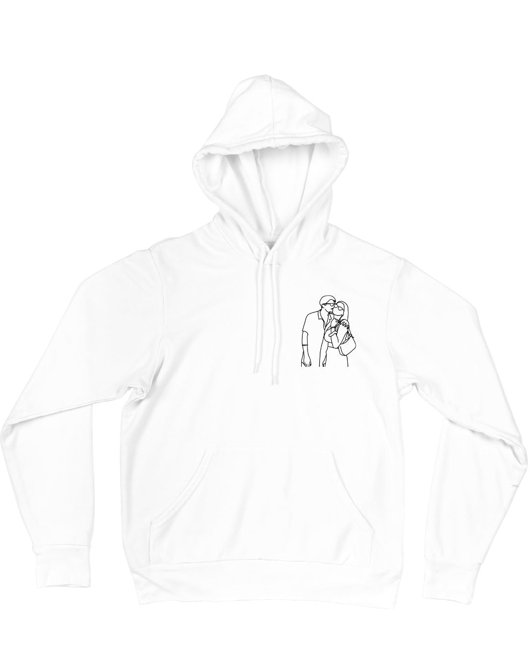 Hoodie Retrato Line Art Personalizável