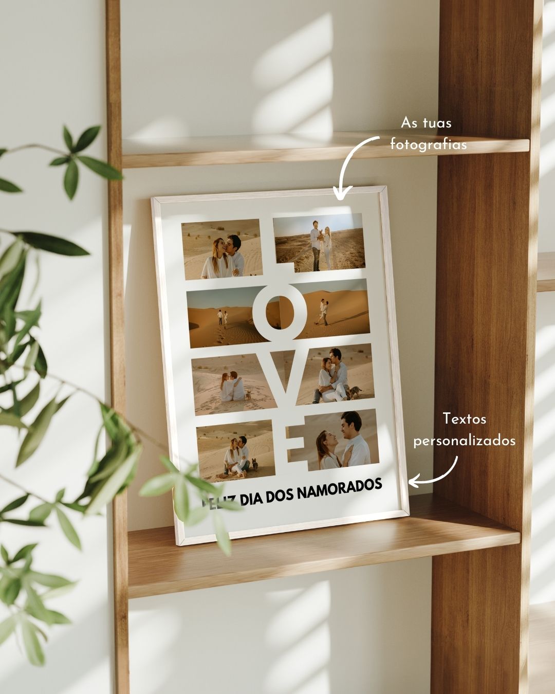 Cuadro LOVE con 8 Fotografías Personalizable