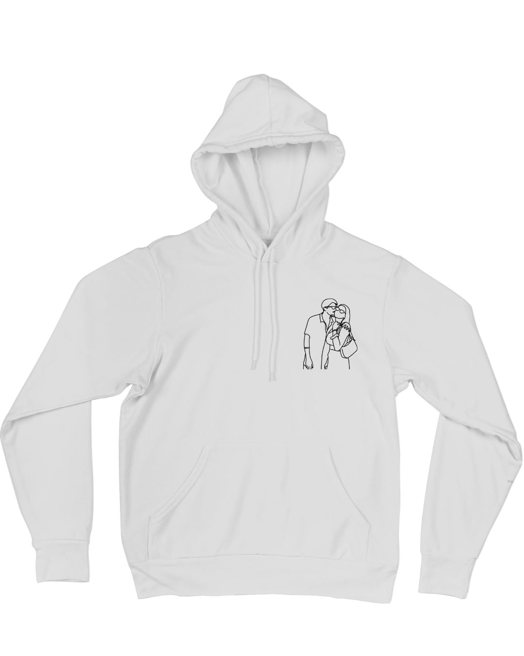 Hoodie Retrato Line Art Personalizável