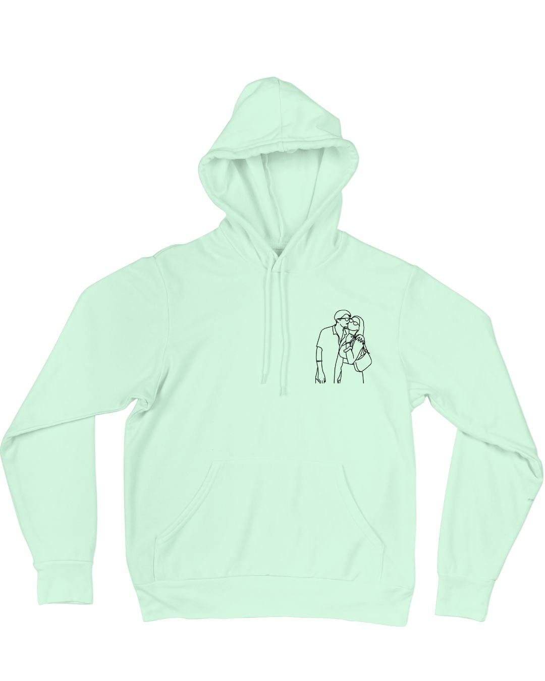 Hoodie Retrato Line Art Personalizável