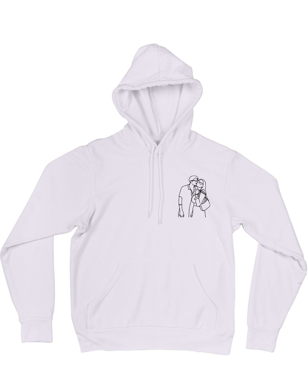 Hoodie Retrato Line Art Personalizável