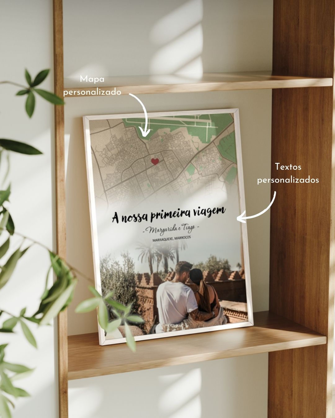 Quadro Mapa Personalizado & Fotografia