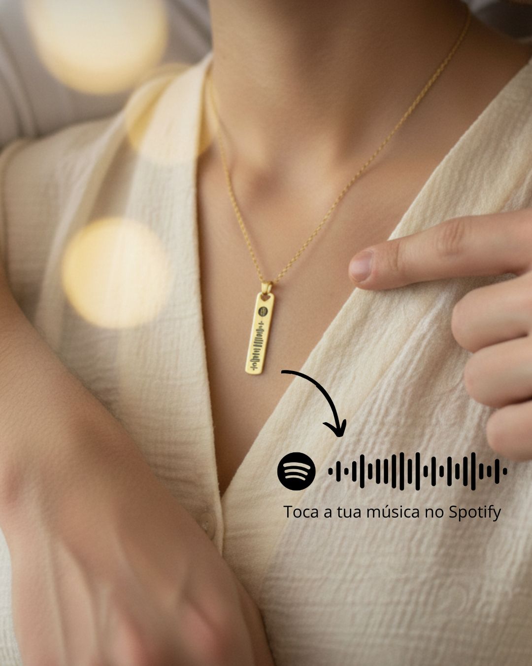 Colar Código QR Spotify Personalizado