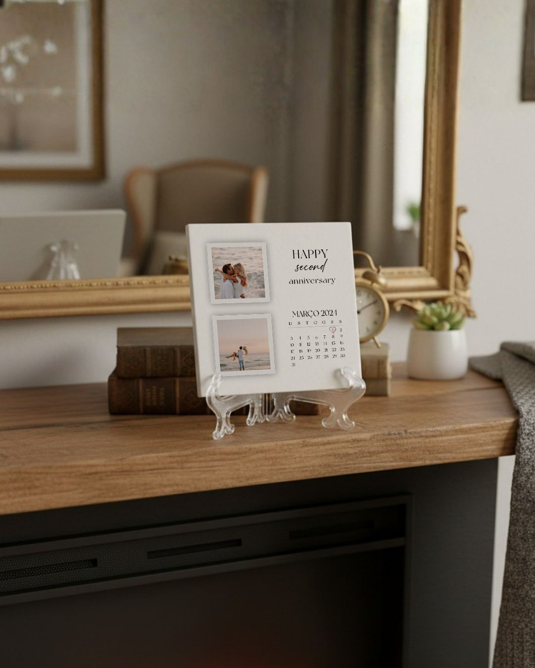 Azulejo c/ 2 Fotografias & Calendário