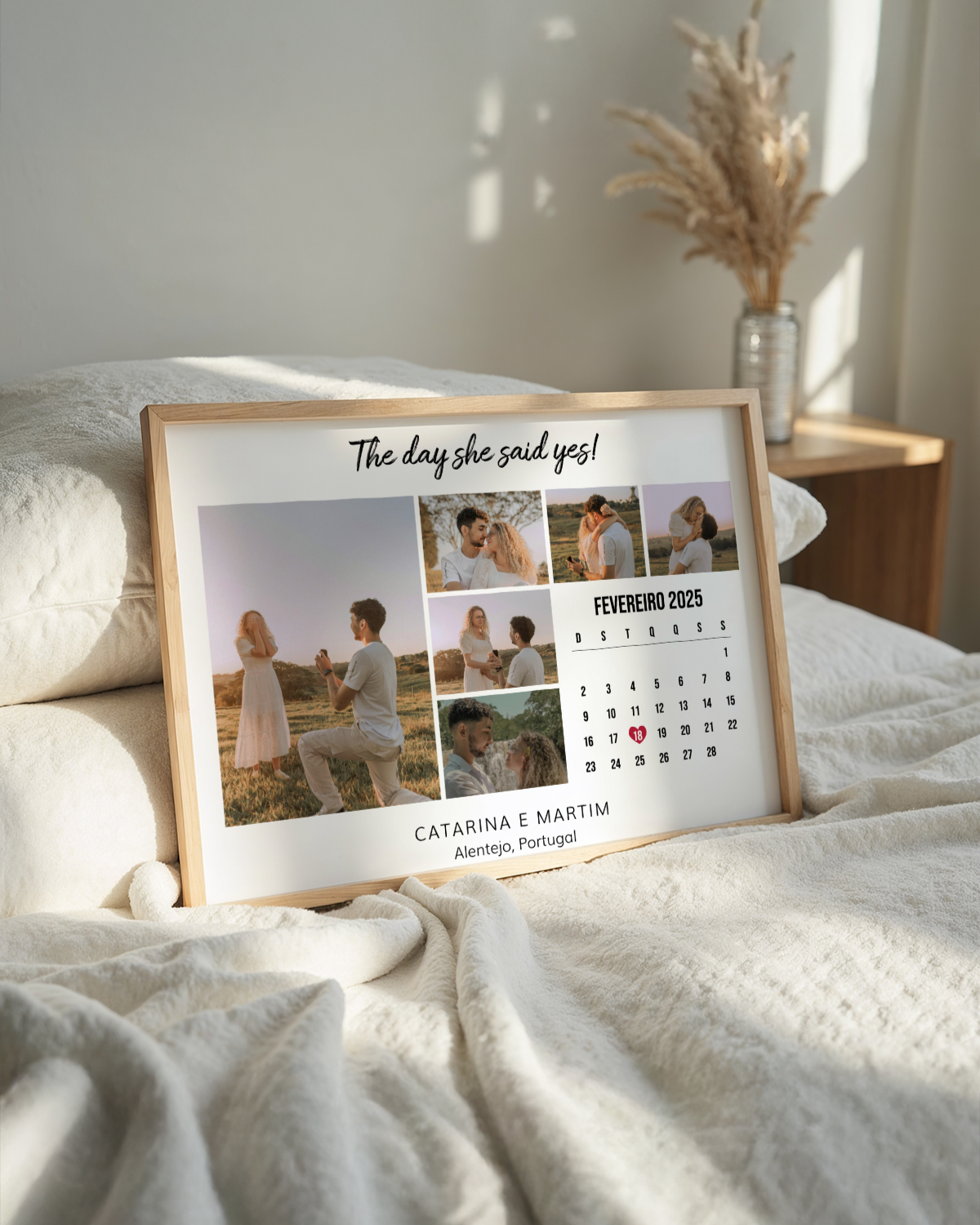 capa:namorados | Quadro Calendário Personalizado c/ 6 Fotografias