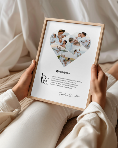 Cuadro con 9 Fotografías y Dedicatoria